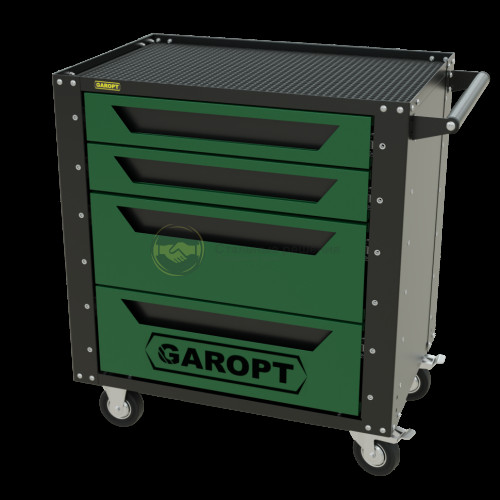 Тележка инструментальная Garopt серия Low-cost 4 ящика зеленая